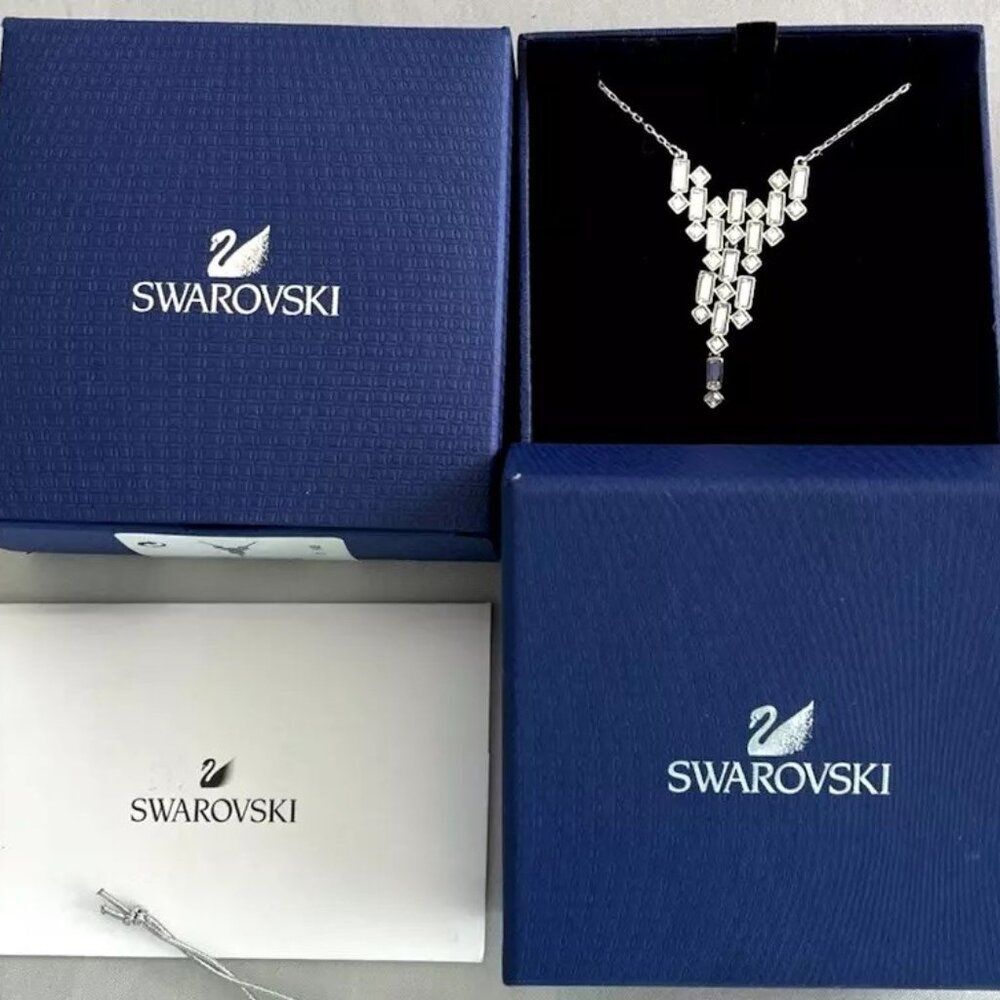 Swarovski Silver & Crystal Viola Necklace Formal Wedding NEW NWT 5007755